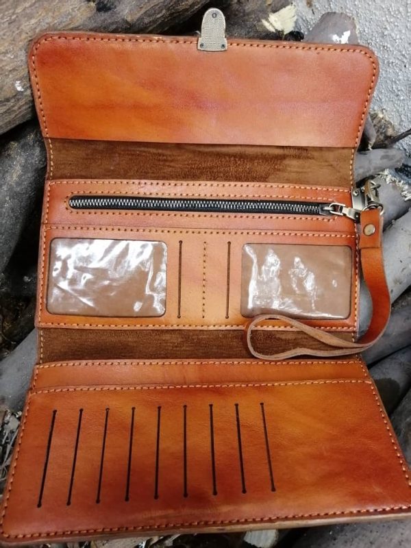 کیف دسته چک چرم طبیعی مدل برنا - Image 3