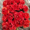 گل رز مصنوعی کاغذی قرمز - Image 2