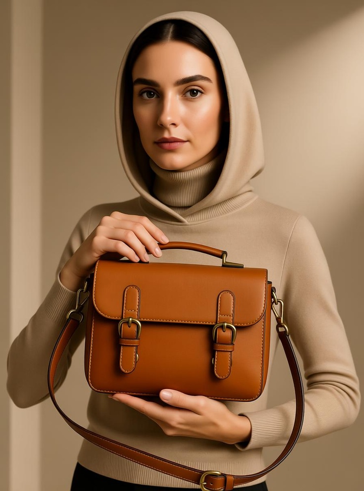 خرید و قیمت کیف رودوشی چرم طبیعی مدل آناهید از آف ایران کیف رودوشی چرم طبیعی مدل آناهید - Image 2