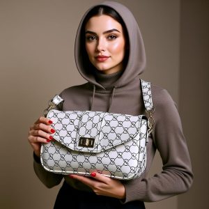 کیف چرم رودوشی طرح گوچی