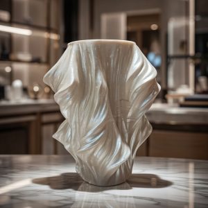 خرید و قیمت گلدان سنگی دست ساز مدل 04 Statue طرح موج از آف ایران